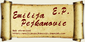 Emilija Pejkanović vizit kartica